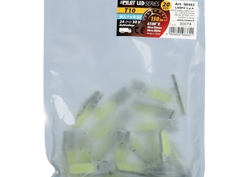 T10 W5W 24-30V W2,1x9,5d MEGA-LED COB 2SMDx12chips 150lm ΛΕΥΚΟ 20ΤΕΜ.