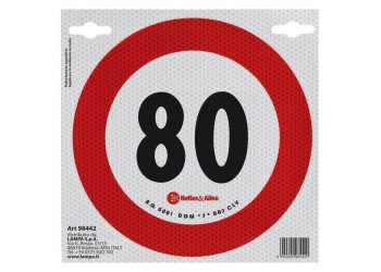 ΣΗΜΑ ΤΑΧΥΤΗΤΑΣ ΧΙΛΙΟΜΕΤΡΩΝ 80km/h ΑΥΤΟΚΟΛΛΗΤΟ 20CM ΔΙΑΜΕΤΡΟΣ