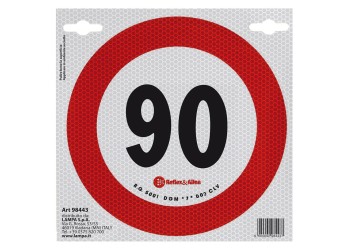 ΣΗΜΑ ΤΑΧΥΤΗΤΑΣ ΧΙΛΙΟΜΕΤΡΩΝ 90km/h ΑΥΤΟΚΟΛΛΗΤΟ 20CM ΔΙΑΜΕΤΡΟ