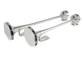 ΚΟΡΝΑ ΔΙΠΛΗ ΠΝΕΥΜΑΤΙΚΗ 118dB 24V  58+64cm ΜΕ ΒΑΣΕΙΣ ΣΤΗΡΙΞΗΣ