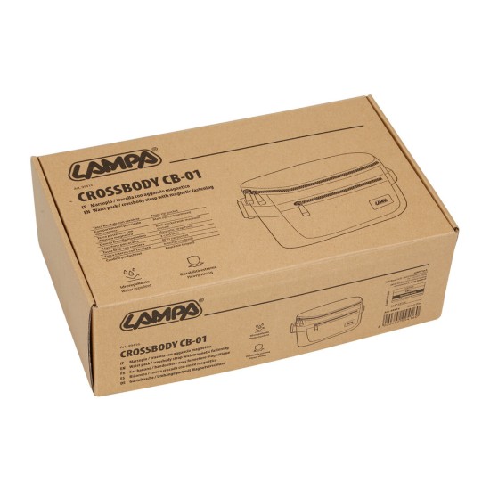 ΤΣΑΝΤΑΚΙ ΧΙΑΣΤΙ ΜΕ ΦΑΡΔΥ ΙΜΑΝΤΑ ΚΑΙ ΚΛΙΠ ΜΑΥΡΟ CB-01 CROSSBODY LAMPA