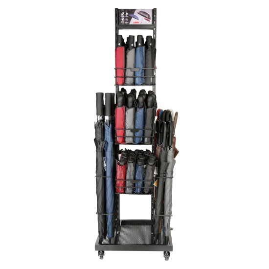 ΣΤΑΝΤ ΓΙΑ ΟΜΠΡΕΛΕΣ ΔΙΠΛΗΣ ΠΡΟΒΟΛΗΣ 96 ΘΕΣΕΩΝ ΓΙΑ 24 ΜΠΑΣΤΟΥΝΙ & 72 ΣΠΑΣΤΕΣ ΟΜΠΡΕΛΕΣ 50 x 40 x 160 cm ΧΩΡΙΣ ΟΜΠΡΕΛΕΣ LAMPA - 1 ΤΕΜ.