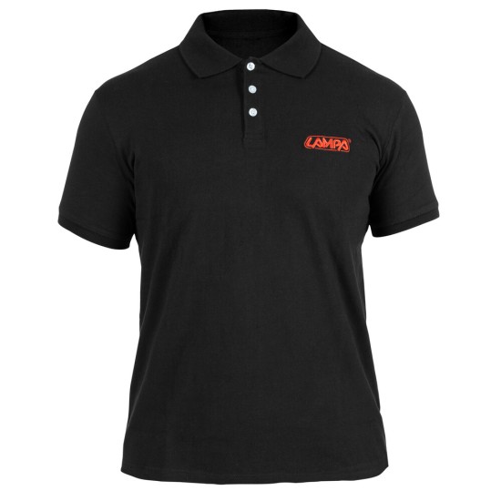 ΜΠΛΟΥΖΑΚΙ POLO ΣΕ ΜΑΥΡΟ ΧΡΩΜΑ LAMPA (XL) 100% ΒΑΜΒΑΚΕΡΟ 1ΤΕΜ.