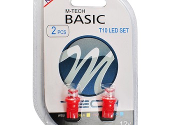 T10 W5W 12V W2,1x9,5d LED 1xFlux 8mm ΚΟΚΚΙΝΟ ΔΙΑΘΛΑΣΗΣ (ΚΑΡΦΩΤΟ ΑΚΑΛΥΚΟ) BLISTER 2ΤΕΜ. M-TECH