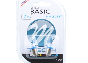T4W 12V 0,29W BA9s (ΜΙΝΙΟΝ) LED 1xFlux 8mm ΜΠΛΕ BLISTER 2ΤΕΜ.