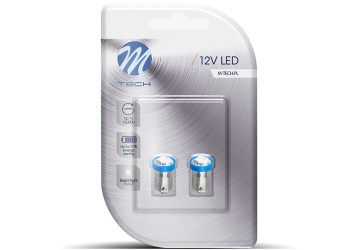 T4W 12V 0,24W BA9s (ΜΙΝΙΟΝ) LED 1xSMD5050 ΜΠΛΕ BLISTER 2ΤΕΜ. M-TECH