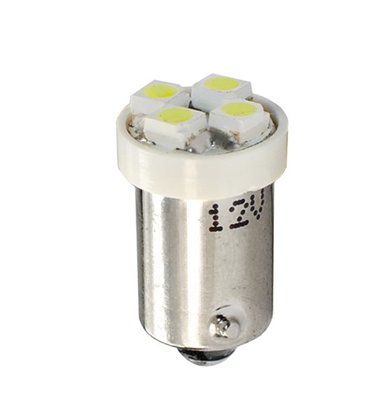 T4W 12V 0,32W BA9s (ΜΙΝΙΟΝ) LED 4xSMD3528 ΛΕΥΚΟ BLISTER 2ΤΕΜ.