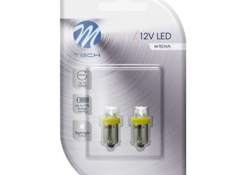 T4W 12V 0,96W BA9s (ΜΙΝΙΟΝ) LED 4xLED 3mm ΚΙΤΡΙΝΟ BLISTER 2ΤΕΜ. M-TECH