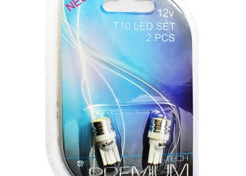 T10 W5W 12V W2,1x9,5d LED 1xHP ΛΕΥΚΟ (ΚΑΡΦΩΤΟ ΑΚΑΛΥΚΟ) BLISTER 2ΤΕΜ. M-TECH