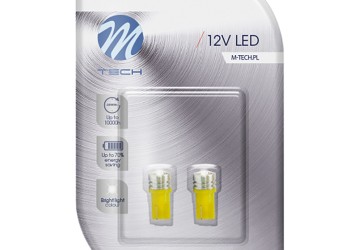 T10 W5W 12V W2,1x9,5d LED 1xHP ΚΙΤΡΙΝΟ (ΚΑΡΦΩΤΟ ΑΚΑΛΥΚΟ) BLISTER 2ΤΕΜ. M-TECH