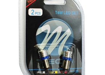 T4W 12V 1W BA9s (ΜΙΝΙΟΝ) LED 1xHP ΜΠΛΕ BLISTER 2ΤΕΜ
