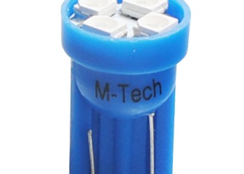 T10 W5W 12V W2,1x9,5d LED 4xSMD3528 ΜΠΛΕ (ΚΑΡΦΩΤΟ ΑΚΑΛΥΚΟ) BLISTER 2ΤΕΜ. M-TECH