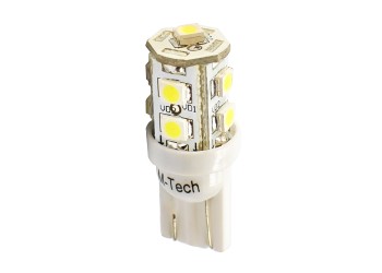 T10 W5W 12V W2,1x9,5d LED 9xSMD3528 ΜΠΛΕ (ΚΑΡΦΩΤΟ ΑΚΑΛΥΚΟ) BLISTER 2ΤΕΜ. M-TECH