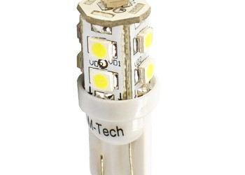 T10 W5W 12V W2,1x9,5d LED 9xSMD3528 ΛΕΥΚΟ (ΚΑΡΦΩΤΟ ΑΚΑΛΥΚΟ) BLISTER 2ΤΕΜ. M-TECH
