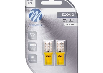 T10 W5W 12V W2,1x9,5d LED 9xSMD2835 ΚΙΤΡΙΝΟ ΚΑΡΦΩΤΟ ΑΚΑΛΥΚΟ BLISTER M-TECH - 2 τεμ.