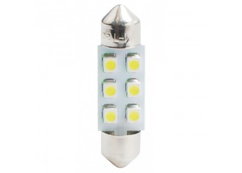 ΛΑΜΠΑΚΙΑ ΠΛΑΦΟΝΙΕΡΑΣ C5W/C10W 12V 0,48W SV8,5 36mm LED 6xSMD3528 ΜΠΛΕ BLISTER 2ΤΕΜ. M-TECH