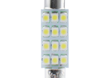 ΛΑΜΠΑΚΙΑ ΠΛΑΦΟΝΙΕΡΑΣ C5W/C10W 12V SV8.5 41mm 1,5W 12xSMD2835 LED OSRAM ΜΠΛΕ  BLISTER 2ΤΕΜ. M-TECH