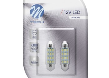 ΛΑΜΠΑΚΙΑ ΠΛΑΦΟΝΙΕΡΑΣ C5W/C10W 12V SV8.5 41mm 1,5W 12xSMD2835 LED OSRAM ΜΠΛΕ  BLISTER 2ΤΕΜ. M-TECH