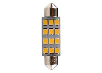 ΛΑΜΠΑΚΙΑ ΠΛΑΦΟΝΙΕΡΑΣ C5W/C10W 12V SV8.5 41mm 1,5W 12xSMD2835 LED OSRAM ΛΕΥΚΟ  BLISTER 2ΤΕΜ. M-TECH