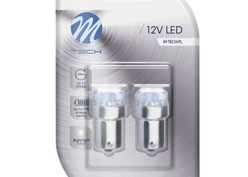 R5W/R10W 12V BA15s LED 9xSMD3014 ΚΟΚΚΙΝΟ (ΜΟΝΟΠΟΛΙΚΟ) BLISTER 2ΤΕΜ. M-TECH