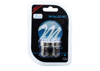 R5W/R10W 12V BA15s LED 9xSMD3014 ΚΙΤΡΙΝΟ (ΜΟΝΟΠΟΛΙΚΟ) BLISTER 2ΤΕΜ. M-TECH
