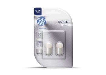 P21/5W 12V BAY15d 9xSMD3014 LED ΚΟΚΚΙΝΟ BLISTER M-TECH - 2 ΤΕΜ.