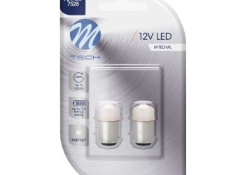 P21/5W 12V BAY15d 9xSMD3014 LED ΚΟΚΚΙΝΟ BLISTER M-TECH - 2 ΤΕΜ.