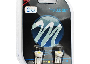 T10 W5W 12V W2,1x9,5d LED 1xSMD5050 ΛΕΥΚΟ (ΚΑΡΦΩΤΟ ΑΚΑΛΥΚΟ) BLISTER 2ΤΕΜ. M-TECH