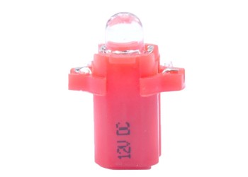 BAX 12V B8,3d 0,2W LED 1xFLUX 5mm ΚΟΚΚΙΝΟ BLISTER M-TECH - 2 ΤΕΜ.