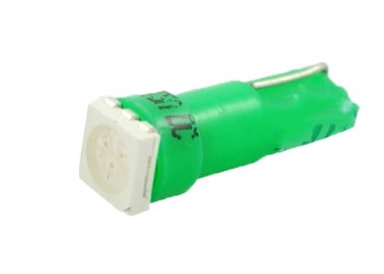 T5 12V W2x4,6d LED 1xSMD5050 ΠΡΑΣΙΝΟ (ΚΑΡΦΩΤΟ ΑΚΑΛΥΚΟ) BLISTER 2ΤΕΜ. M-TECH