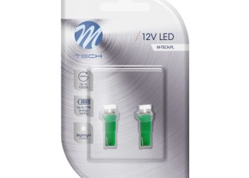 T5 12V W2x4,6d LED 1xSMD5050 ΠΡΑΣΙΝΟ (ΚΑΡΦΩΤΟ ΑΚΑΛΥΚΟ) BLISTER 2ΤΕΜ. M-TECH