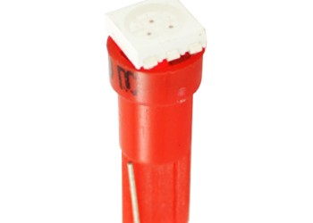 T5 12V W2x4,6d LED 1xSMD5050 ΚΟΚΚΙΝΟ (ΚΑΡΦΩΤΟ ΑΚΑΛΥΚΟ) BLISTER 2ΤΕΜ.