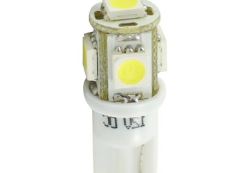 T10 W5W 12V W2,1x9,5d LED 5xSMD5050 ΛΕΥΚΟ (ΚΑΡΦΩΤΟ ΑΚΑΛΥΚΟ) BLISTER 2ΤΕΜ. M-TECH