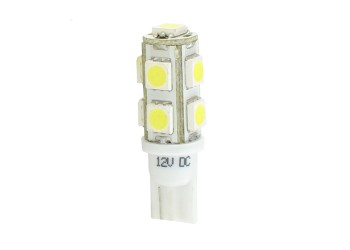 T10 W5W 12V W2,1x9,5d LED 9xSMD5050 ΛΕΥΚΟ (ΚΑΡΦΩΤΟ ΑΚΑΛΥΚΟ) BLISTER 2ΤΕΜ. M-TECH