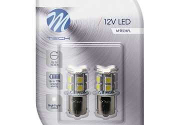 P21W 12V BA15s LED 13xSMD5050 ΛΕΥΚΟ (ΜΟΝΟΠΟΛΙΚΟ) BLISTER 2ΤΕΜ. M-TECH