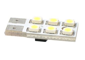 T10 W5W 12V W2,1x9,5d LED 6xSMD3528 ΛΕΥΚΟ (ΚΑΡΦΩΤΟ ΑΚΑΛΥΚΟ) BLISTER 2ΤΕΜ. M-TECH