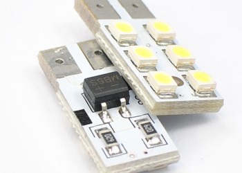 T10 W5W 12V W2,1x9,5d LED 6xSMD3528 ΛΕΥΚΟ (ΚΑΡΦΩΤΟ ΑΚΑΛΥΚΟ) BLISTER 2ΤΕΜ. M-TECH