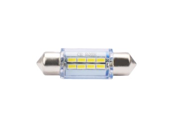 ΛΑΜΠΑΚΙΑ ΠΛΑΦΟΝΙΕΡΑΣ C5W/C10W 12V 1W SV8,5 36mm LED 8xSMD3014 ΛΕΥΚΟ BLISTER 2ΤΕΜ.