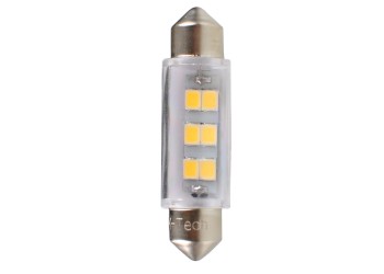ΛΑΜΠΑΚΙΑ ΠΛΑΦΟΝΙΕΡΑΣ C5W/C10W 12V SV8.5 0,75W 41mm 6xSMD2835 LED OSRAM ΛΕΥΚΟ  BLISTER 2ΤΕΜ. M-TECH