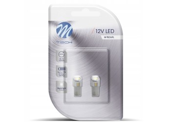 T10 W5W 12V W2,1x9,5d LED 6xSMD5730 ΛΕΥΚΟ (ΚΑΡΦΩΤΟ ΑΚΑΛΥΚΟ) BLISTER 2ΤΕΜ. M-TECH
