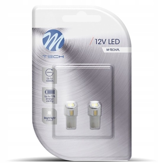 T10 W5W 12V W2,1x9,5d LED 6xSMD5730 ΛΕΥΚΟ (ΚΑΡΦΩΤΟ ΑΚΑΛΥΚΟ) BLISTER 2ΤΕΜ. M-TECH