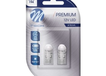 T10 W5W 12V W2.1x9.5d 0,6W 8xSMD3030 LED ΠΟΡΤΟΚΑΛΙ CAN-BUS BLISTER M-TECH -   2 ΤΕΜ