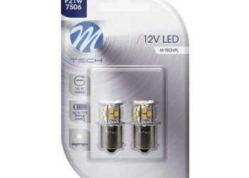 P21W 12V BA15s 1,6W 21xSMD2835 LED ΛΕΥΚΟ BLISTER 2ΤΕΜ. M-TECH