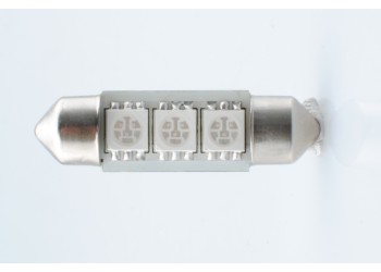 ΛΑΜΠΑΚΙΑ ΠΛΑΦΟΝΙΕΡΑΣ C5W/C10W 12V 0,72W SV8,5 36mm CAN-BUS LED 3xSMD5050 PREMIUM ΜΠΛΕ BLISTER 2ΤΕΜ