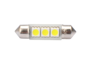 ΛΑΜΠΑΚΙΑ ΠΛΑΦΟΝΙΕΡΑΣ C5W/C10W 12V 0,72W SV8,5 36mm CAN-BUS LED 3xSMD5050 PREMIUM ΛΕΥΚΟ BLISTER 2ΤΕΜ