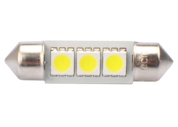 ΛΑΜΠΑΚΙΑ ΠΛΑΦΟΝΙΕΡΑΣ C5W/C10W 12V 0,72W SV8,5 36mm CAN-BUS LED 3xSMD5050 PREMIUM ΛΕΥΚΟ BLISTER 2ΤΕΜ