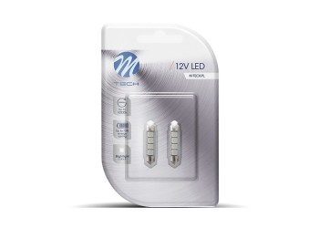 ΛΑΜΠΑΚΙΑ ΠΛΑΦΟΝΙΕΡΑΣ C5W/C10W 12V 0,96W SV8,5 41mm CAN-BUS LED 4xSMD5050 PREMIUM ΜΠΛΕ BLISTER 2ΤΕΜ.