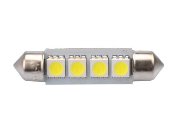 ΛΑΜΠΑΚΙΑ ΠΛΑΦΟΝΙΕΡΑΣ C5W/C10W 12V 0,96W SV8,5 41mm CAN-BUS LED 4xSMD5050 PREMIUM ΛΕΥΚΟ BLISTER 2ΤΕΜ