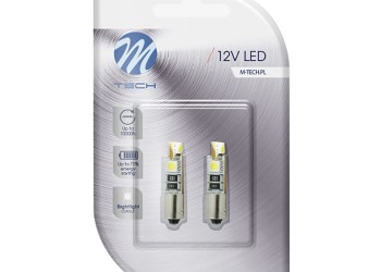 T4W 12V 0,64W BA9s (ΜΙΝΙΟΝ) LED 4xSMD5050 CAN-BUS ΛΕΥΚΟ BLISTER 2ΤΕΜ. M-TECH