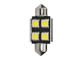 ΛΑΜΠΑΚΙΑ ΠΛΑΦΟΝΙΕΡΑΣ C5W/C10W 12V 0,96W SV8,5 36mm CAN-BUS+RADIATOR LED 4xSMD5050 ΛΕΥΚΟ BLISTER 2ΤΕΜ